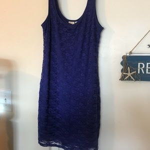 Beautiful cobalt blue laceTank dress